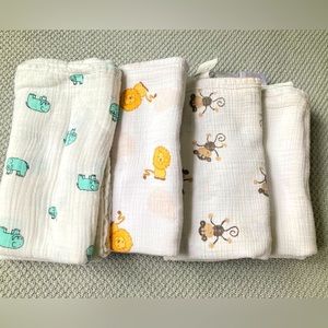 Set of 4 Aden&Anais Swaddle blankets